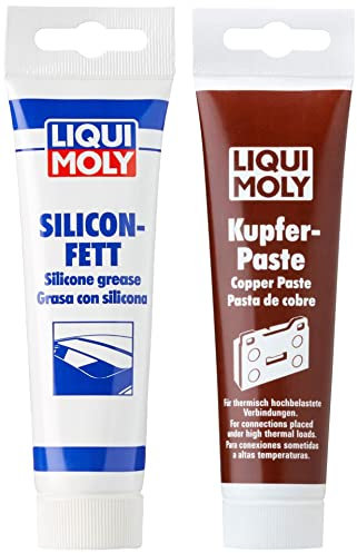 Liqui Moly 3312 Grasa con Silicona Transparente, 100 Gr + 3080 Pasta De Cobre, 100 Gr