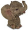 Objectz Kleiner Elefant Wackelkopf Figur Wackelfigur - Babyelefant mit beweglichem Kopf - Afrika Deko Tischdeko oder für Auto - 9 cm Höhe