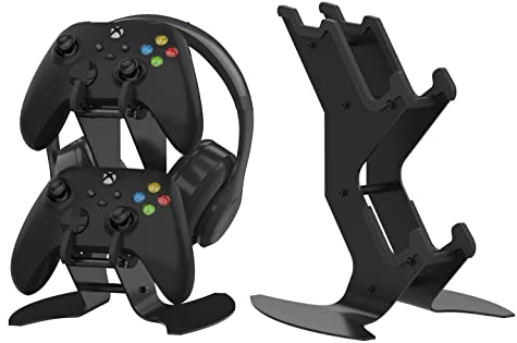 Controller Halter, Game Controller Halterung & Kopfhörer Ständer für Xbox One/Xbox Series X S/PS5/PS4/Switch, Universal Game Controller und Headset Zubehör, Metall Schreibtisch Organisation Holder