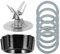 LIFKOME 1 Set Electric Mixer Blades Basis Juicer- Zubehör Mixerblattbaugruppe mit 6 Teilen Mixerdichtungen Mixer Blatt Ersatzteile Kompatibel für Osterizer