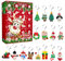 5 Pcs Weihnachtskalender Schlüsselanhänger - 24 Tage zählen zu den Weihnachtskalendern,Weihnachts-Motivanhänger für Kinder bevorzugen die Versorgung Events