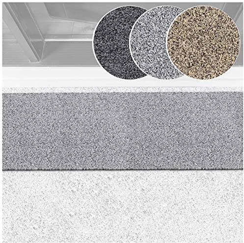 ANRO Schmutzfangteppich Matte Teppich Läufer Flurläufer Bodenbelag Schmutzfangläufer Sauberlaufmatte Meterware Dover Grau 40x120cm