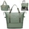 flintronic Reisetasche Damen, Faltbare Reisetasche, Sporttasche, Handgepäck Tasche, Wasserdicht Travel Bag Duffle Bag, Trainingstasche, Handtasche für Sport & Reisen-Grün