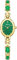 findtime Elegant Uhr Damen Analog Quarz Armbanduhr Diamanten Luxus Strass Damenuhr mit Perlenarmband Grün Armband Designer Edelstahl Schmuck Frauen Mädchen Gold 3ATM Wasserdicht