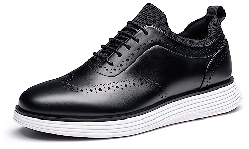 Bruno Marc Herren Anzugschuhe MaxFlex Suit Craft lässige Schnürschuhe Business Sport Schuhe Moderne Klassische,Size 42,Schwarz,SBOX2326M-E