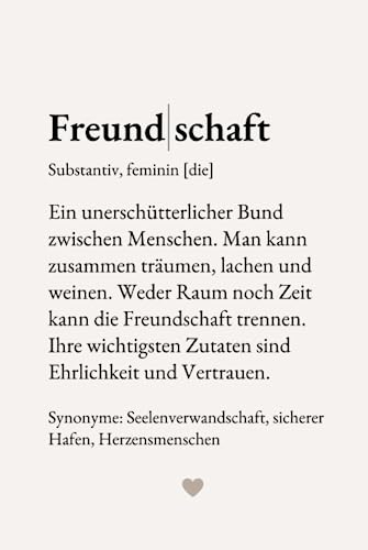 Notizbuch Freundschaft: A5 | Gepunktetes Papier | 150 Seiten | Geschenk, Dankeschön, Mitbringsel | Perfekter Begleiter für Unterwegs