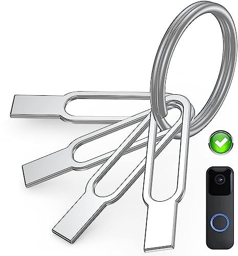 4 Pack Blink Doorbell Key Replacement Tool,Blink Doorbell Opening Tool,Blink Doorbell Pin Tool,Compatible With Blink Video Doorbell,Release Tool Removal Pin Security Key Tool
