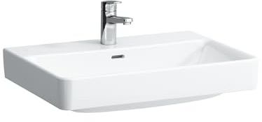 LAUFEN PRO S Waschtisch, 1 Hahnloch, ohne Überlauf, 650x465mm, H810964A001561, Farbe: Weiß mit LCC Active