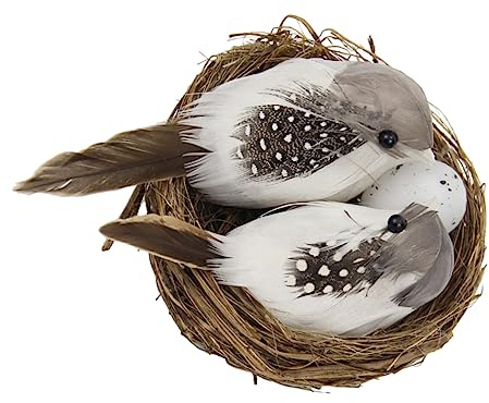 Happyyami 1stk Vogelnest Vogelnest Gartenvögel Nisten Vogelnestschmuck Vogel-Ei-Nest Miniaturvögel Zum Basteln Kleine Vogelstatuen Ostern Vogelnest Zweig Vogelnest Künstlich Betäuben Papagei