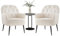 IWMH Sessel Wohnzimmer Schlafzimmer, Lazy Lounge Cocktailsessel Bequemer mit Armlehnen und Einer Seitentasche, Samt Modern dreh Polster Lesesessel mit Metallbeinen (Beige*2)