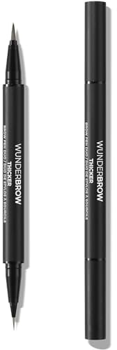 Wunderbrow Dicker Brauenstift Duo Brunette, Zweiseitiger Präzisionsstift, Vegan & Tierversuchsfrei, Augenbrauenstift, Langanhaltend, Wasserfest, Natürliches Aussehen