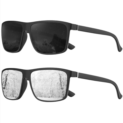 Perfectmiaoxuan Polarisierte Sonnenbrille Herren/Damen ; Vintage/Klassisch Brillengestell; UV400-HD-Pilotobjektive;Golf/Fahren/Angeln/Reisebrille/Outdoor-Sportarten Mode Sonnenbrille