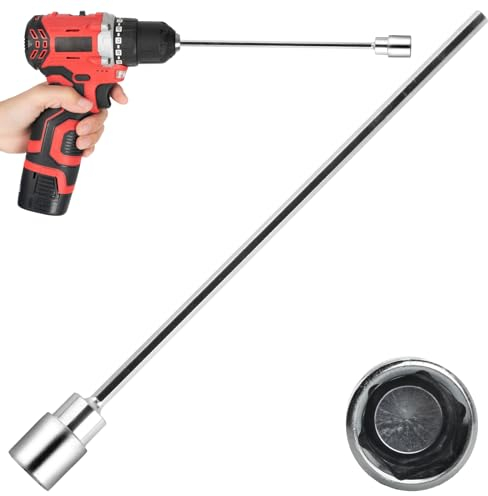 Caravan Corner Steady Drill Adaptor, Caravan Extension Socket Jack, 30cm Caravan Leg Stand Winder Drill Attachment, 19mm Caravan Drill Leg Winder Adapter Accessories, Electric Drill Attachment