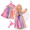 BABY born Regenbogenkleid, Puppenkleid mit Flügeln und Glitzer für 43cm Puppen, 836132 Zapf Creation