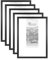 CLAMARO Bilderrahmen A5 Schwarz matt M30 3er Set +2 Rahmen Bonus-Pack | 5 Stk. Bilderrahmen DIN A4 (14,8x21) COLLAG Ehandgefertigt nach Maß Moderner eckiger MDF Holz inkl. Acrylglas Scheibe