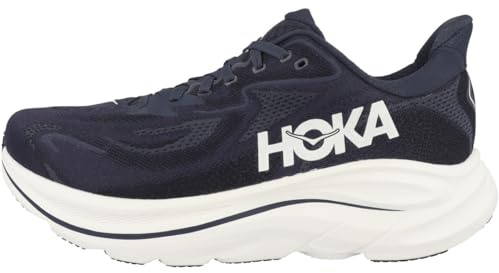 Hoka Herren Clifton 10 Laufschuhe, Marineblau/Weiß, 42.5 EU