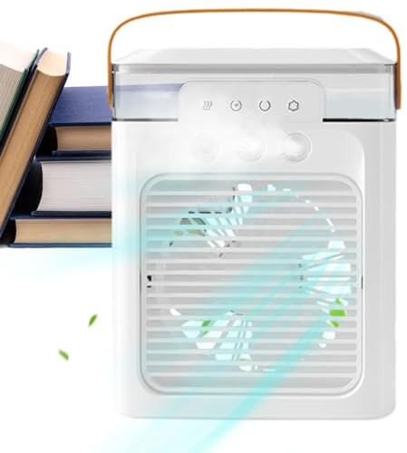 Ventilateur humidificateur portable, ventilateur brumisateur de bureau | Ventilateur de brumisation d'eau de table | Ventilateur de bureau d'été économe en énergie pour la cuisine, l'école, les