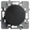 DEBFLEX - Casual Evo - Interruptor Conmutador Completo - Interruptor de Pared Redondo - Diseño Sobrio - Fácil de Instalar - ABS - Instalación Empotrada - Negro - 76 x 76 x 34 mm