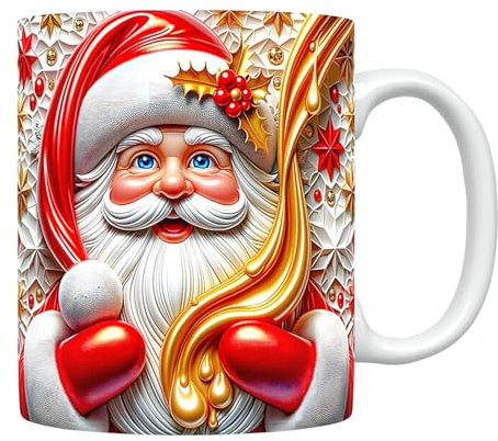 Tasse vintage Père Noël, tasses à café, tasses de Noël, tasses de Noël, tasses de vacances, tasse de bureau, tasse en céramique pour café, tasse à thé de Noël, tasse de chocolat chaud, tasse de Père