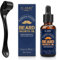 Bartwachstum-Set, 100% natürliche Inhaltsstoffe Bartöl-Serum, stimuliert Bart, Schnurrbart und Haarwachstum, Bartroller für Bartwachstum Haarwachstum für Männer, Bartwuchs Kit für Männer Vater