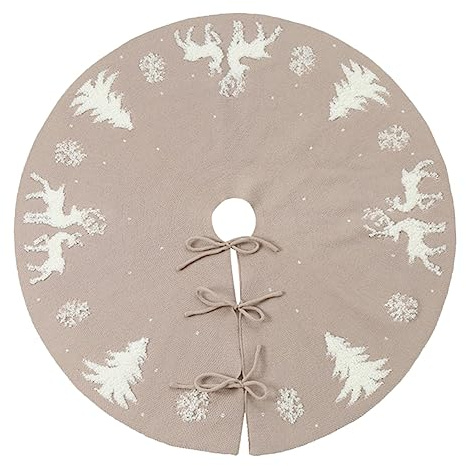 IMIKEYA 1pezzi Gonna Per Albero Di Natale Con Motivo Renna Decorazione Festiva Per Casa e Giardino Elegante Tappeto Natalizio Per Atmosfera Magica