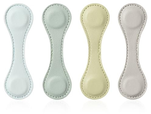 Pumwoy 4 Stück Magnetisches Lesezeichen aus Leder, Buchklammern mit Seitenclip - Geschenk (02)