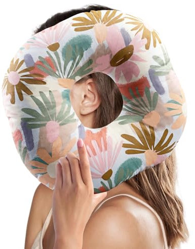 SUNOYA Piercing Kissen Mit Loch, Donut Kissen Für Ohr gegen Ohrenschmerzen, Ohrlochkissen für Ohr Gegen Ohrenschmerzen, Donut Kissen Ohrkissen Piercing Pillow, Piercing Kissen für Seitenschläfer