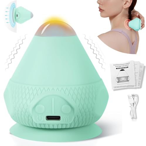 Binnan Elektrisch Triggerpunkt Drücker,Fitness Massage Ball Faszienball,Triggerpunkt,Elektrische Adsorption Fascia Ball Acupoint Entspannung Massagegerät für Linderung von Muskelverspannungen Grün