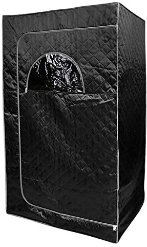 Sauna à Vapeur Portable Pliable Maison Isolante à Quatre Couches éPaissir Kit De Tente De Sauna Spa pour Une Personne Cabine De Pliage (sans la chaise) 100 * 80 * 170cm (noir)
