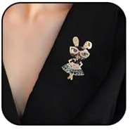 WATEFOER Strass Kaninchen Brosche für Damen Mädchen Mode Kristall Hase Tier Broschen Anstecknadeln Kostümzubehör Party Weihnachten Graduierung Ostern Schmuck Geschenk (Blau)