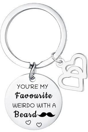 Yrerndre Lustiges Geschenk für Männer, Paar, Schlüsselanhänger, Bartgeschenke für ihn, Jahrestag, Hochzeit, Geschenk von Freundin, Ehefrau, lustiges Valentinstagsgeschenk für Freund, Ehemann