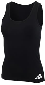 adidas Damen Sport Active Essentials Cotton 3 Stripes Unterhemd, 000 Black, XXL
