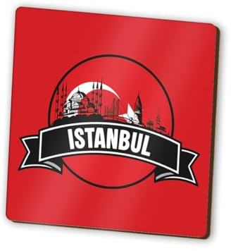 1 x Istanbul Square Magnet - Türkiye Turkey Flag Skyline Landmarks City Fridge Magnetic Travel Holiday Family Friend Women Men #83428