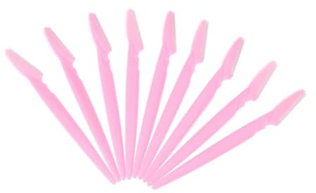 EXQUIMEUBLE 30 Pezzi taglia sopracciglia facciali per sopracciglia modellatore portatile rosa