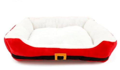 Rajani Pet Christmas Santa Suit Bed Cozy Holiday Pet Sleeping Mat