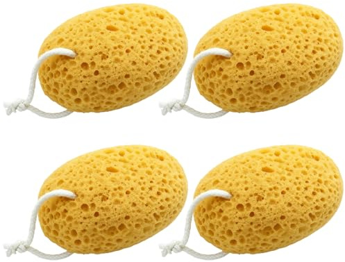 4 Stück Bad Schwamm Körper Schwamm Duschschwämme, Sanftes Peeling Für Empfindliche Haut, Schnell Trocknend Silikon Duschschwamm, Ideal Für Tägliche Duschen Und Strand Dekoration
