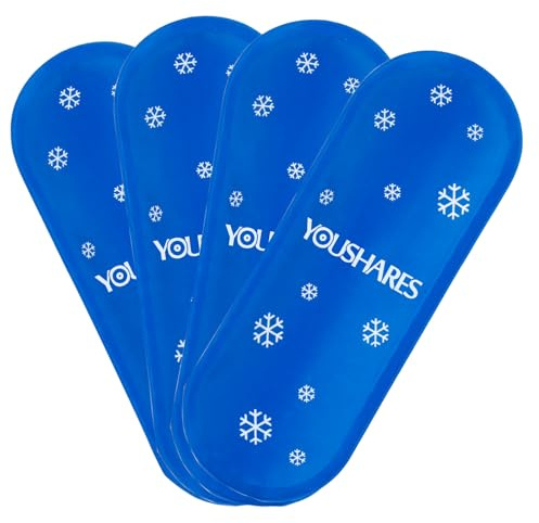 YOUSHARES 4er Pack Kühlakkus für Kühltasche Muttermilch - Kleine Kühlpads für Muttermilchkühler & Kühltasche für Babyflaschen, TSA-zugelassene Mini-Eisbeutel, Ideal als Muttermilch Kühler unterwegs