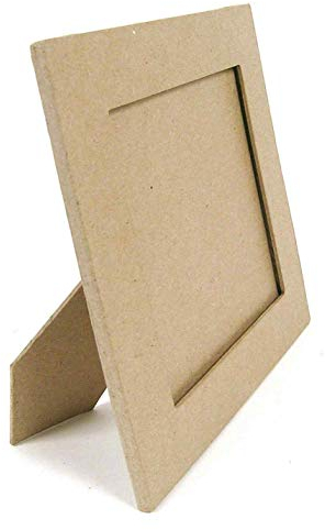 Décopatch CD025C Wandrahmen (aus Pappmaché zum Verzieren und Personalisieren, 23 x 28 cm, ideal für Ihre Bilder 13 x 18 cm, einfach zum Aufhänfen mit Haken) 1 Stück kartonbraun