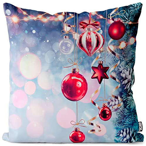 VOID Weihnachten Schmuck Baum Kissenbezug Kissenhülle Sofakissen Kissen Deko Weihnachten Winter Weihnachtsdeko, Kissen Größe:50 x 50 cm