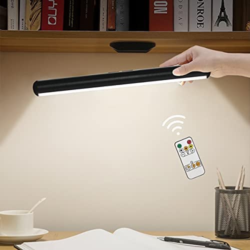 Hapfish Rechargeable Battery LED Lights Bar 2000mAh Magnetic 5W Steplessly Dimmable Under Cabinet Light with Remote Control, 3 Color Modes, USB Touch Lamps for Bedroom, Living Room, Mirror, Kitchen