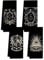 Voatok Dark Memento Mori The Undead Gothic Macabre Art Küchentücher Geschirrtücher Set mit 4 Stück, Gothic Skull Halloween Küchenhandtücher, Totenkopf-Liebhaber, Geschenke, Tarot-Liebhaber Geschenke