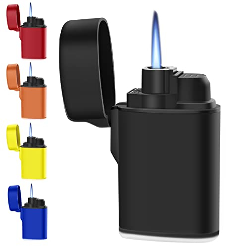 5 Pack Mini Torch Lighter Windproof Jet Flame Butane Gas Pocket Refillable for Candles, Outdoor, fireworks, Camping, Fireplaces, Gas Stoves, Ovens, BBQ & Survival Gear (Butane not included)