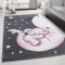 Teppium Kinderteppich für Jungen und Mädchen Elefant Muster 200x300 (200x290 cm) Pink - Kurzflor Waschbarer Teppich Extra Weich und Antiallergen - Teppich für Kinderzimmer, Babyzimmer und Spielzimmer