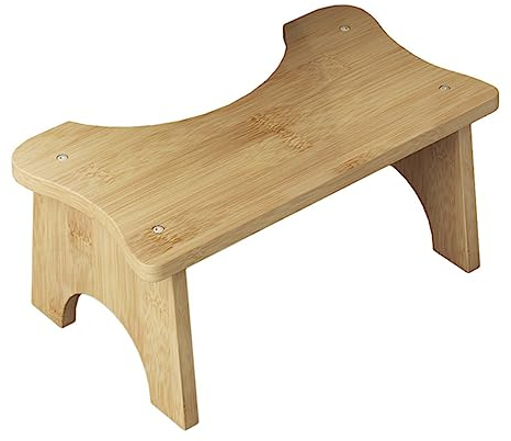 Holibanna 1stk Badezimmer Toilettenhocker Kleine Trittleiter Aus Holz Kleiner Tritthocker Aus Holz Tritthocker Aus Holz Für Die Küche Wanderhocker Bankstuhl Fuß Kleine Holzleiter Kind Bambus