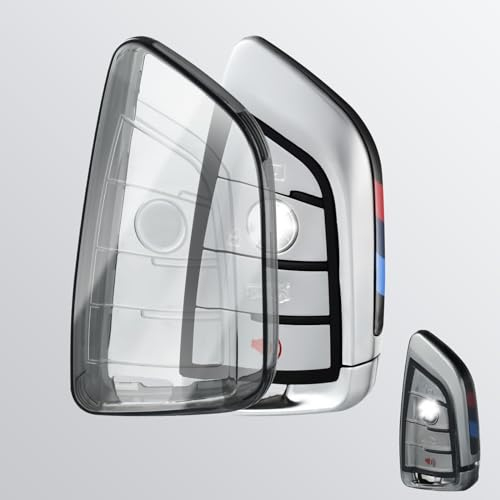 OFFCURVE Schlüsselhülle Transparent Autoschlüssel Hülle, Schlüsselcover Schlüsselgehäuse für BMW Series 1/2/3/4/5/6/7/8 X1 X2 X3 X4 X5 X6 X7 X5M X6M