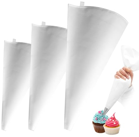 Sacchetti di glassa sacchetti per tubazioni per cookie forniture per decorare 3 dimensioni diverse borse per tubazioni riutilizzabili in stoffa di cotone sacchetti di pasticceria sacca per tubatura a