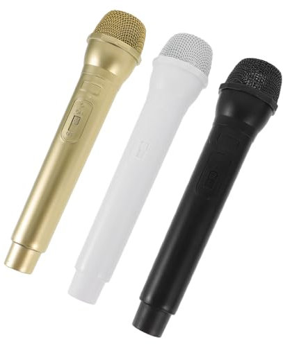 BRIGHTFUFU 3pezzi Microfono Prop Per Costumi Da Leggera Accessorio Per Giocattoli Di Ruolo e Performance Teatrali Duraturo e Facile Da Trasportare
