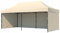 BDW - Pavillon - Zelt - Partyzelt - für Garten, Terasse, Messe - Pavillon Wasserdicht, Stabil - Faltpavillon - Gartenpavillon - 3 Pavillon Seitenteile Inklusive - Pavillon Faltbar 3 x 6 m - Beige