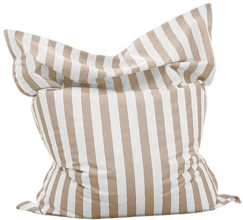 140 x 180 cm schwimmender Sitzsack for Pool, ohne Füllung – schwimmender Sitzsack for Pool – gestreift, Schwimmbecken, Floß, Liege, Strand, Segelboot, Schlafsofa(Light Khaki-Stripe)