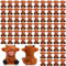 Lineshading Mini-Kuh-Figuren, Kuchendekoration, niedliche Miniatur-Skulptur, Ornament, Mikro-Landschaft, Büro, Garten, Schreibtisch, Party, Tischdekoration, 100 Stück